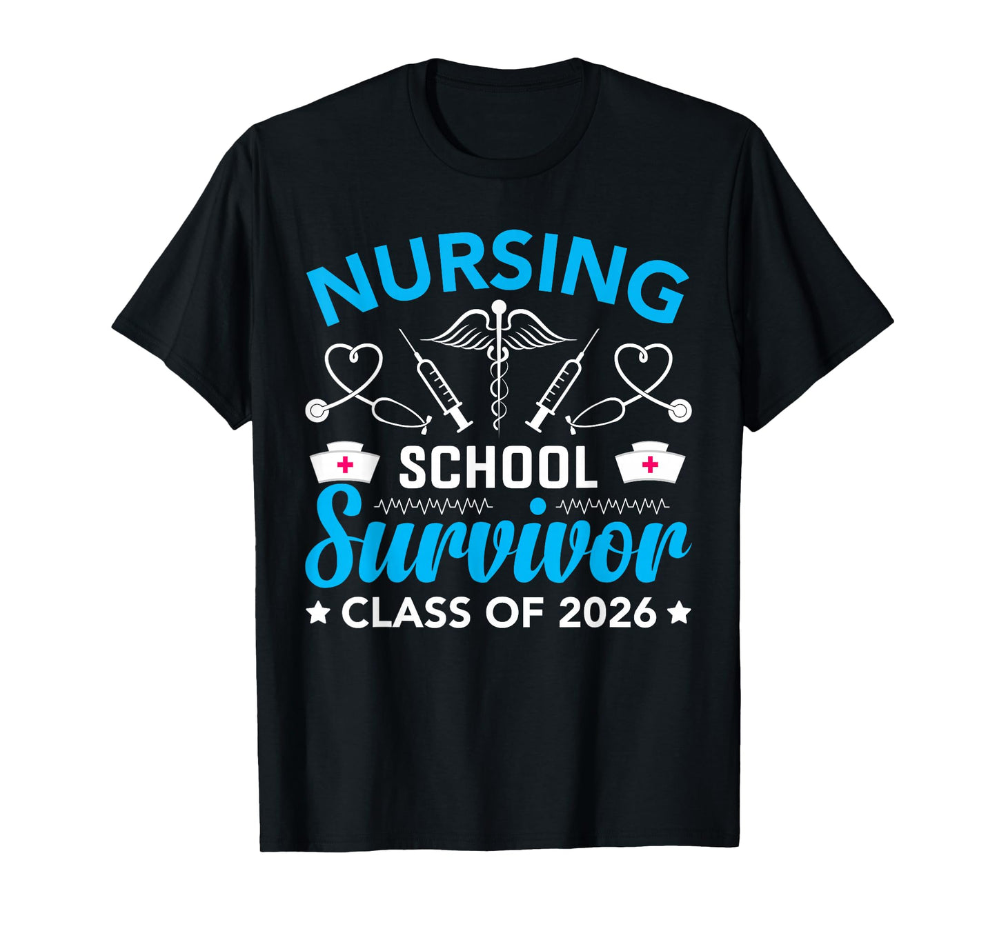 Nursing School Survivor 2026 Nurse Graduate Graduation RN ER T-Shirt