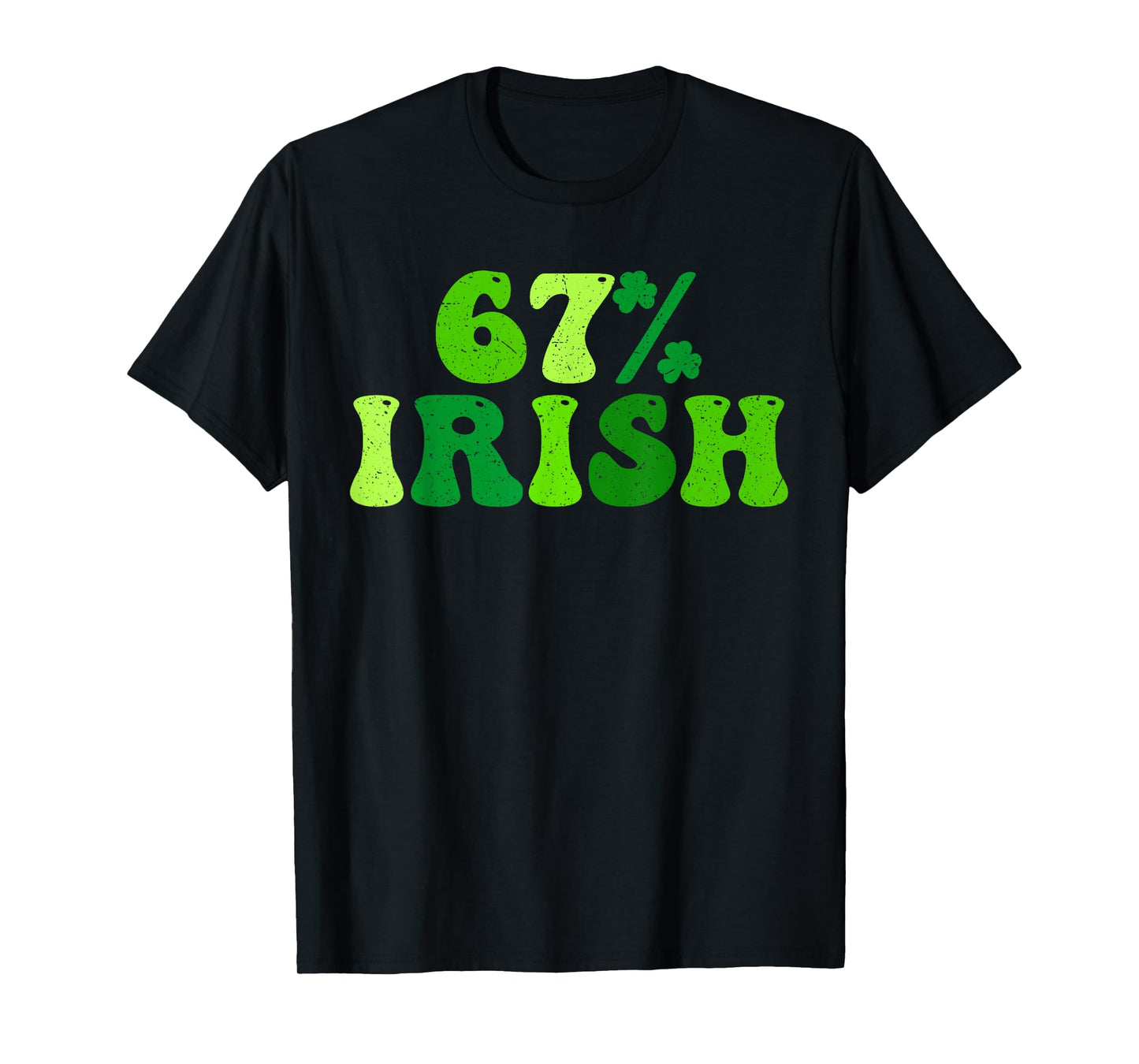 67% Irish Six Seven 6 7 Meme Funny St Patricks Day Girls Boy T-Shirt