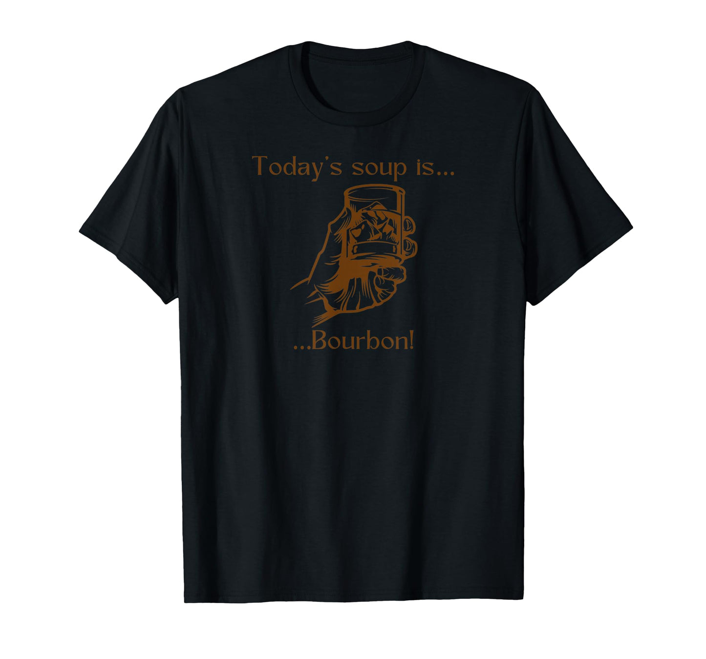 Today's Soup is Bourbon Funny Lover Bourbon Glass Vintage T-Shirt