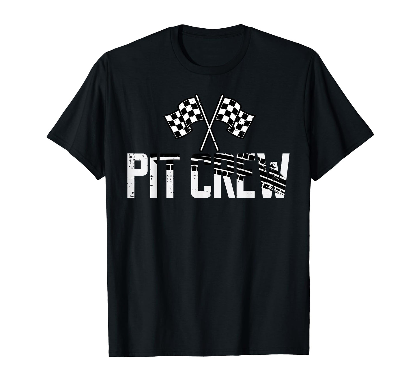 Birthday Racing Flag Pit Crew Party Matching Men Women Kids T-Shirt