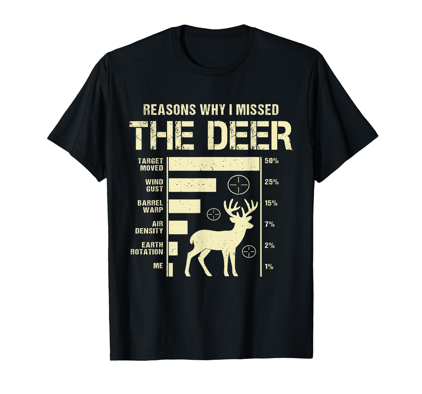 Funny Deer Hunting Reasons Why I Missed The Deer Hunters T-Shirt