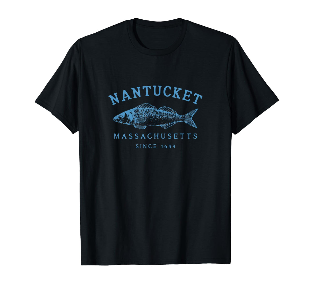 Retro Nantucket Fishing Graphic T-Shirt