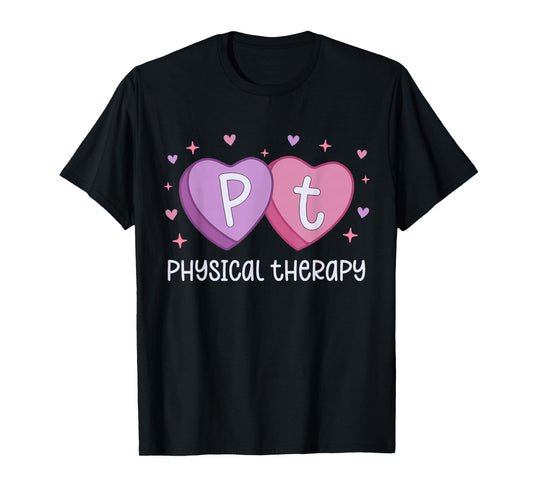 Physical Therapy Nurse Valentine's Candy Nursing Stethoscope T-Shirt