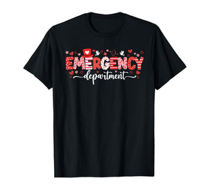 Emargency Department Valentines Day ED ER Nurse Women T-Shirt