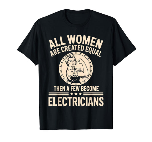 Electrician Art for Women Girls Professional Electrician T-Shirt