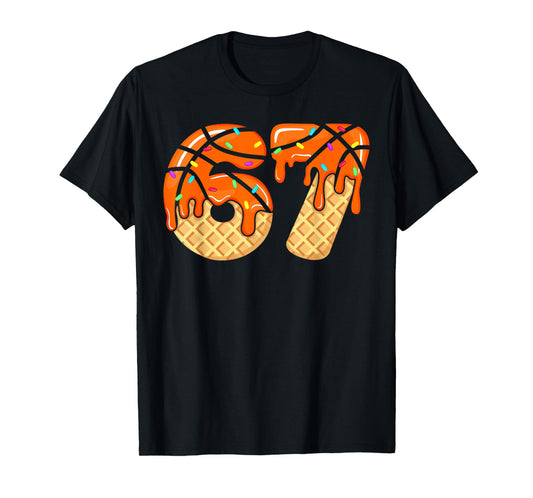 Basketball 67 Ice Cream Drip 6 7 Six Seven Meme Sport Player T-Shirt