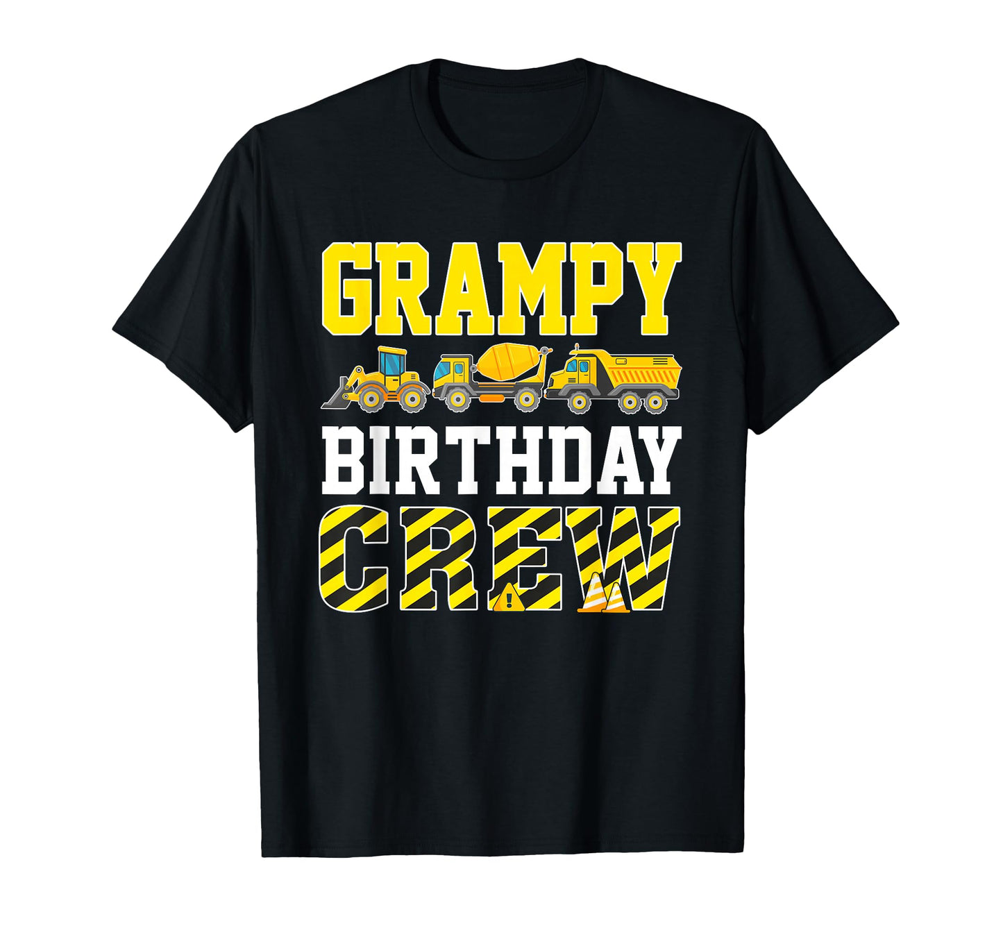 Grampy Birthday Crew Construction Truck T-Shirt