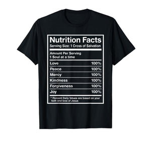 Christian Jesus Nutrition Facts T-Shirt