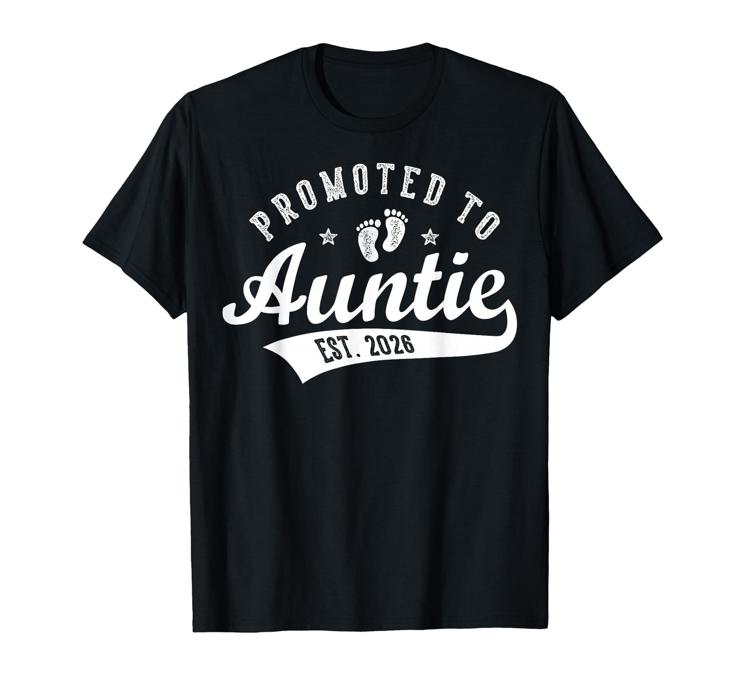Promoted to Auntie Est. 2026 Baby Announcement Matching T-Shirt