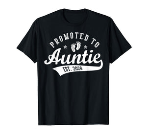 Promoted to Auntie Est. 2026 Baby Announcement Matching T-Shirt