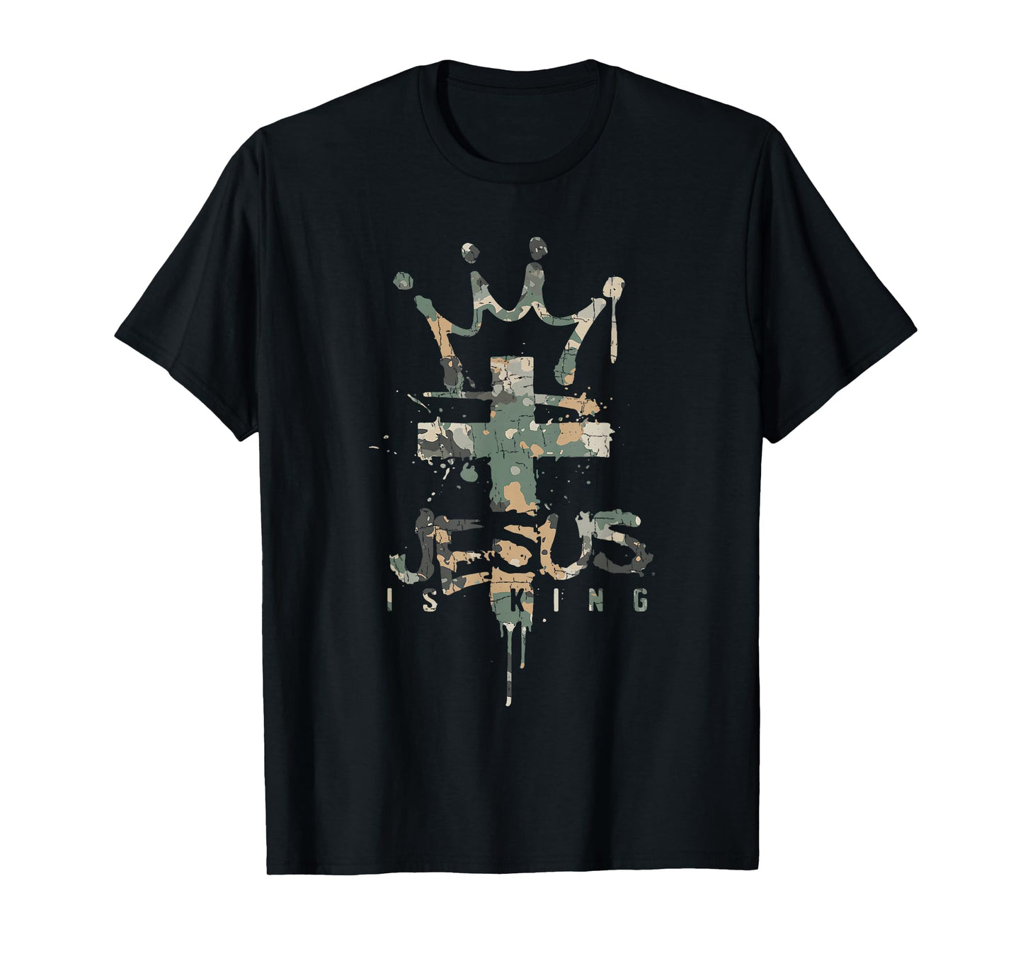 Vintage Camo Believers God Lovers Faith Christian Tee T-Shirt