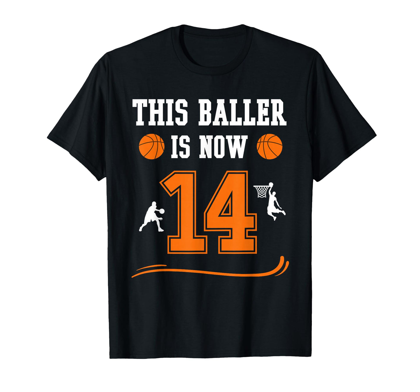 This Baller is Now 14 Year Old 14th Birthday Basketball T-Shirt