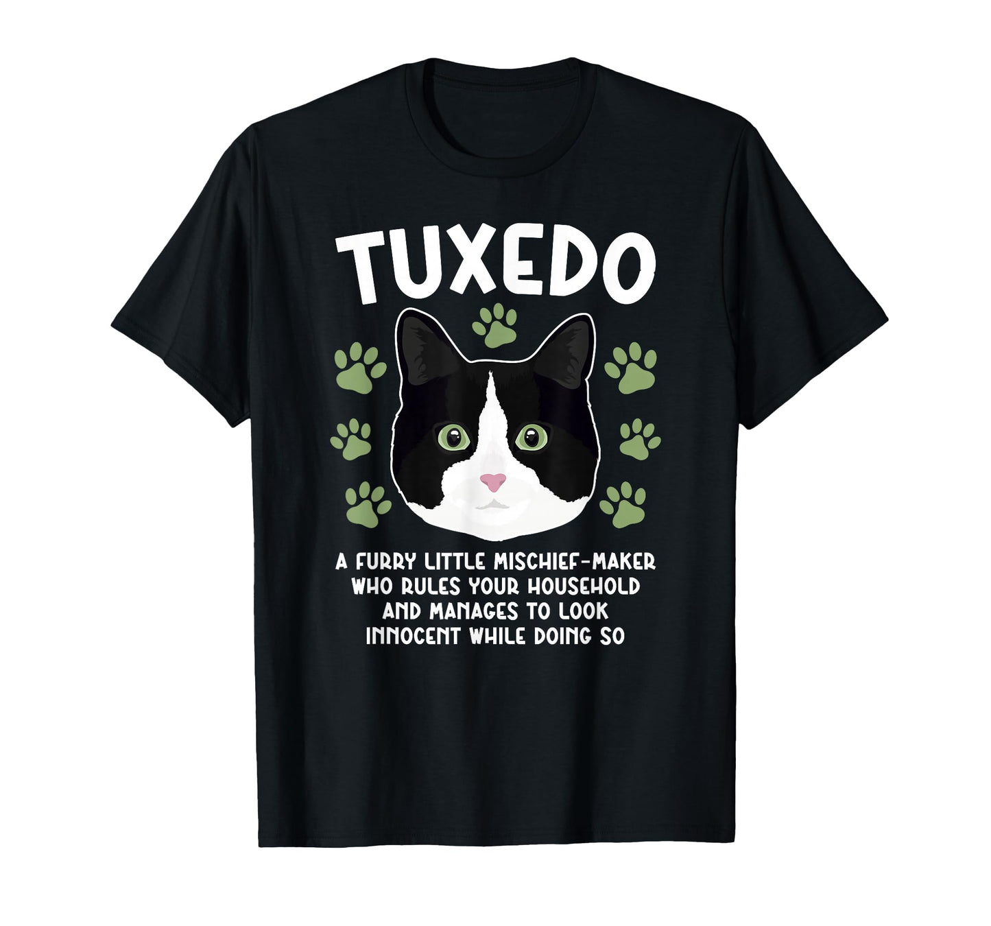 Tuxedo Cat Definition Tuxedo Cat Owner Tuxedo Cat Lover T-Shirt