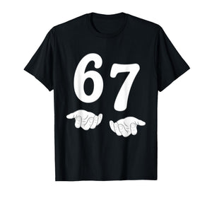 Funny Six Seven 6 7 Meme Gen Alpha Slang 67 Hands Kids T-Shirt