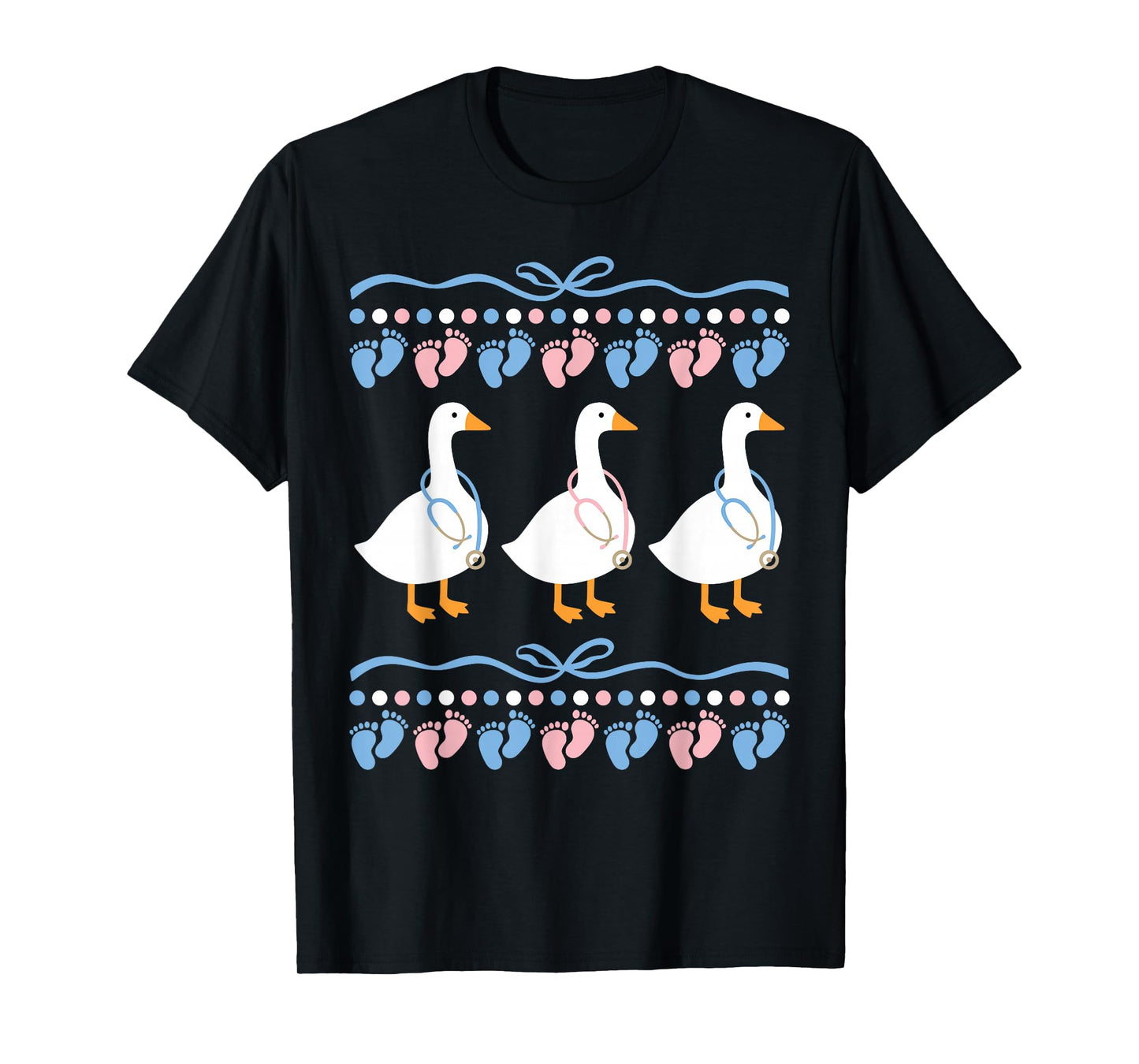 Coquette Bow Labor and Delivery Goose Nurse Postpartum Nurse T-Shirt