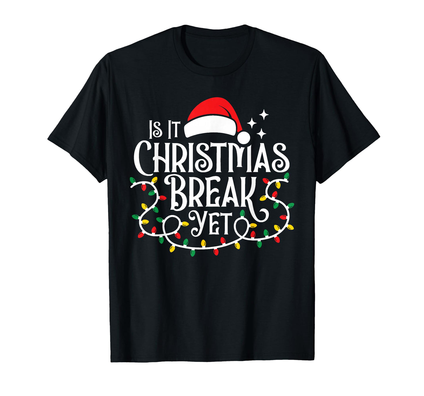 is It Christmas Break Yet Funny Retro Festive Theme T-Shirt