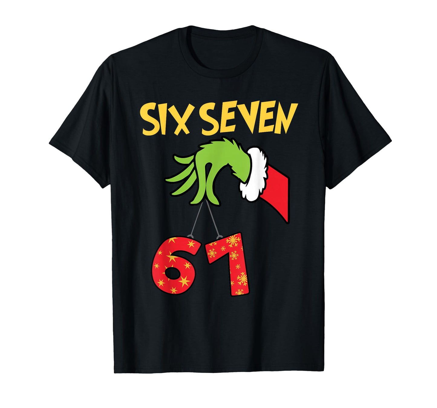 6 7 Six Seven Gen Z Alpha Meme Slang Holiday Merry Christmas T-Shirt