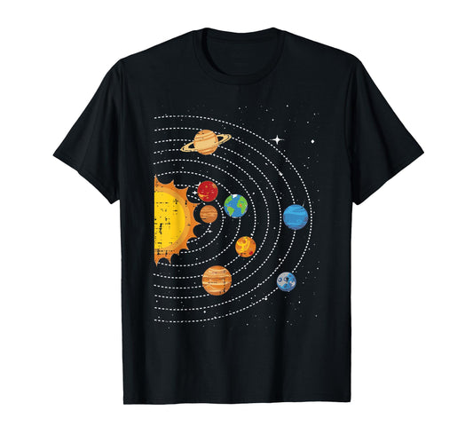 Sun Planets Solar System Space Universe Galaxy Men Women Kid T-Shirt