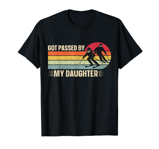 Retro Vintage Got Passed by My Daughter Funny Skiing T-Shirt
