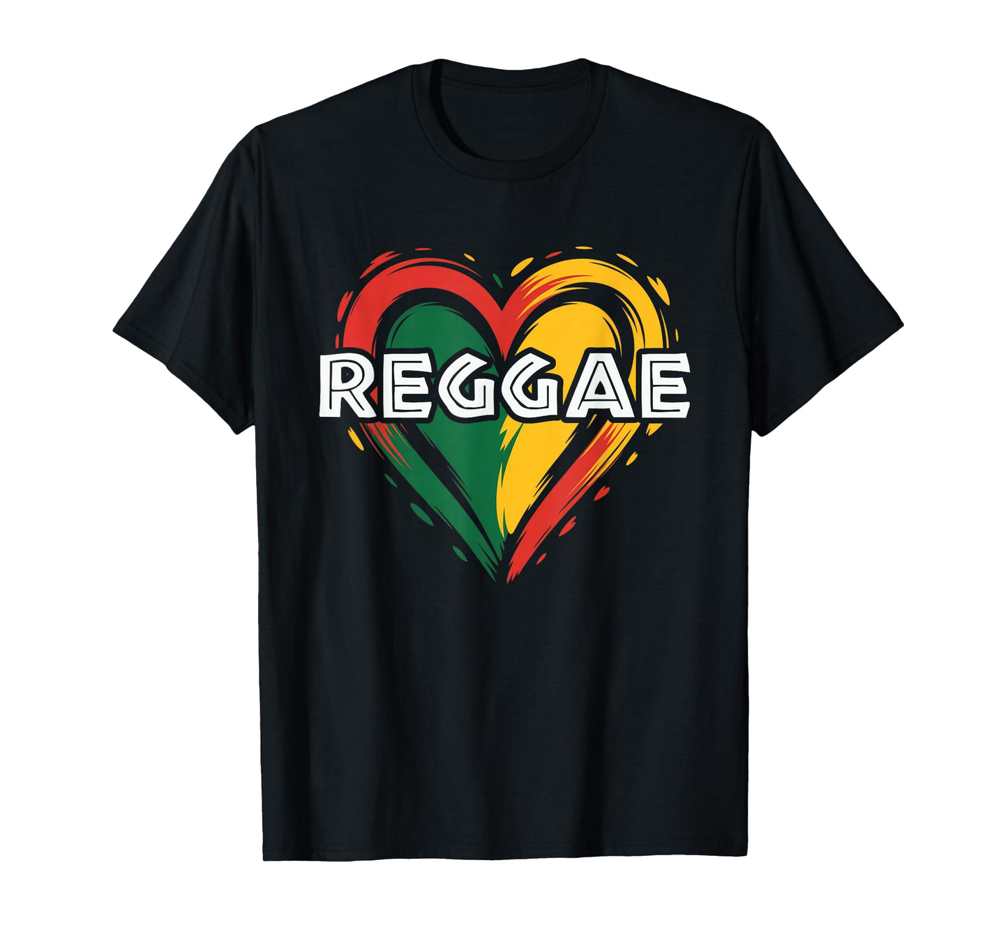 Reggae Music Heart Jamaica Rastafari Roots Jamaican T-Shirt