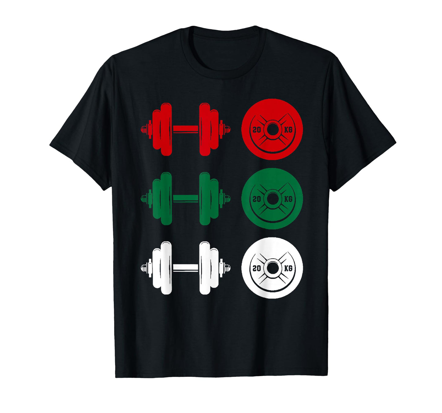 Ho Ho Ho Funny Dumbbell Christmas Weightlifting Gym Workout T-Shirt
