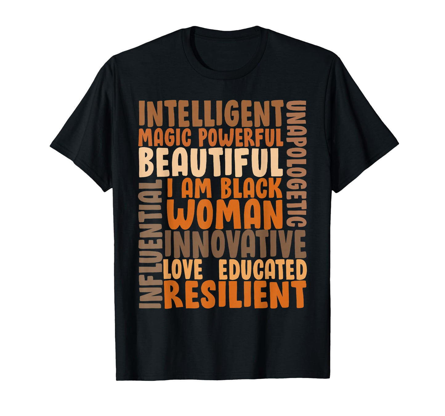 I Am Black Woman Black History African American Girl Women T-Shirt