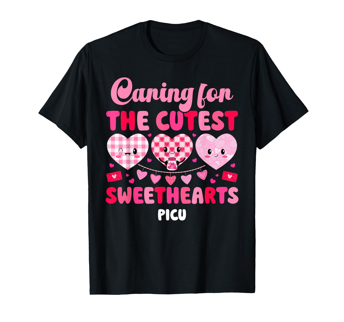 Valentine PICU Nurse Valentines Day Pediatric ICU Nurse T-Shirt