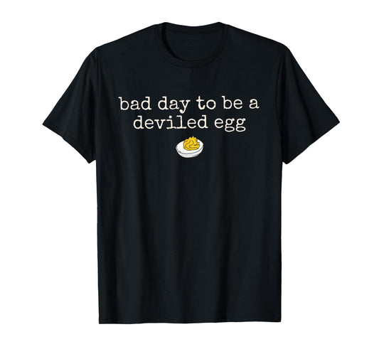 Retro Funny Thanksgiving Dinner Bad Day to Be a Deviled Egg T-Shirt
