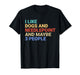 Retro I Like Dogs and Needlepoint Lover Funny T-Shirt