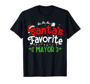 Santa's Favorite Mayor Christmas Party T-Shirt