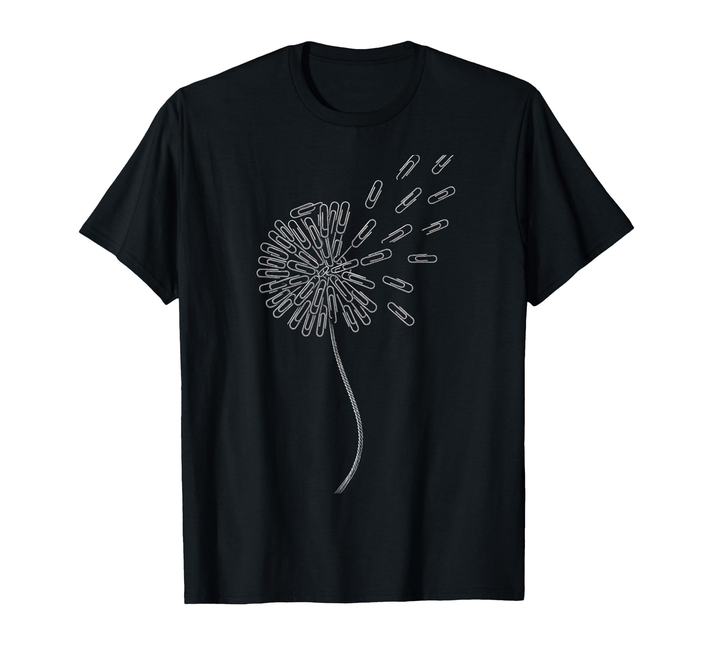 Paperclip Dandelion - Artistic Flower Nature T-Shirt