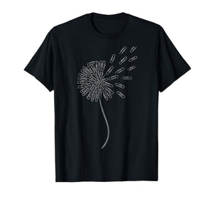 Paperclip Dandelion - Artistic Flower Nature T-Shirt