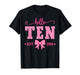 Hello Ten Est 2015 Coquette Bow 10th Birthday Girl T-Shirt