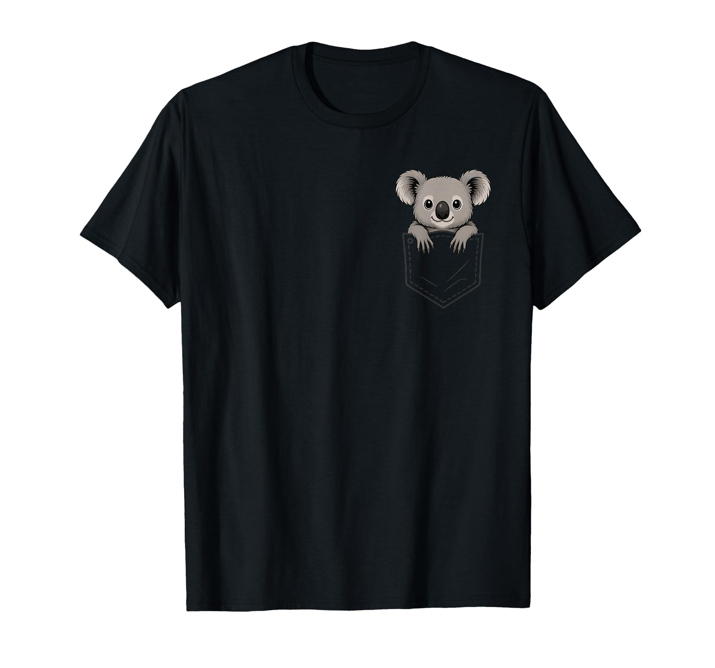 Funny Koala Peeking in Pocket Animal Lover Men Women Kids T-Shirt