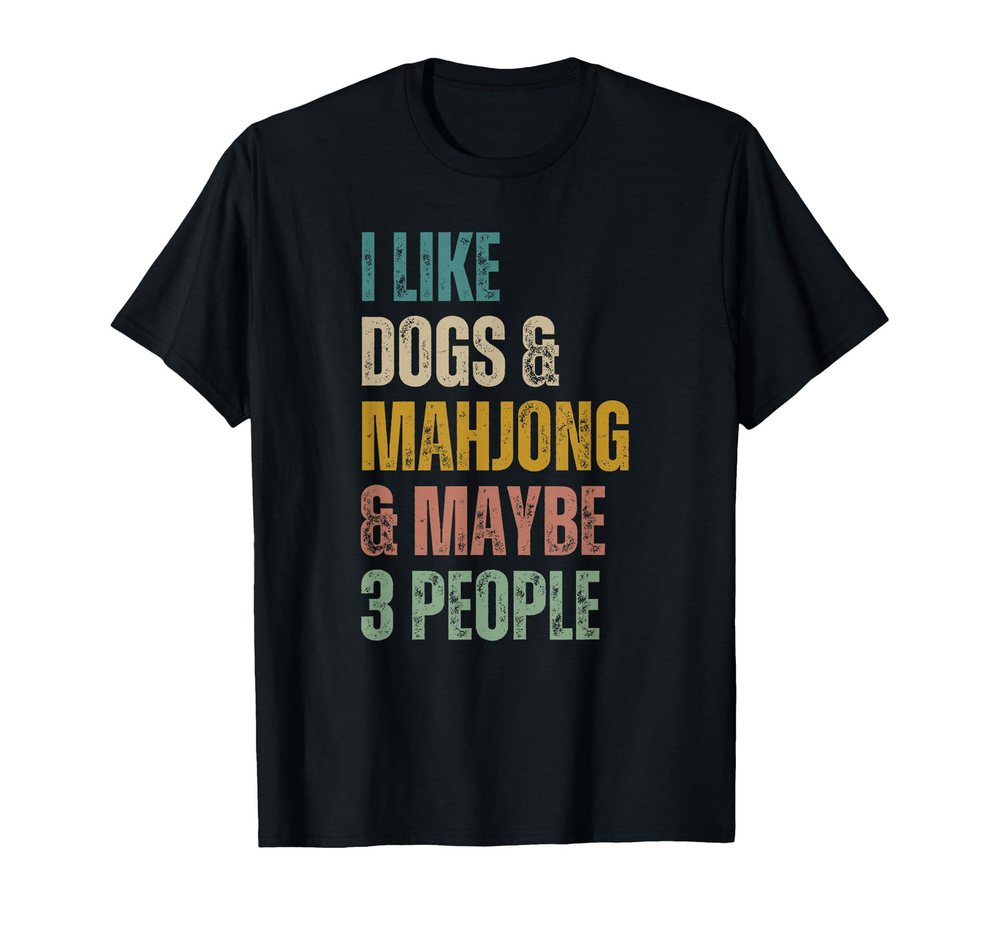Funny Mahjong and Dogs Lover T-Shirt