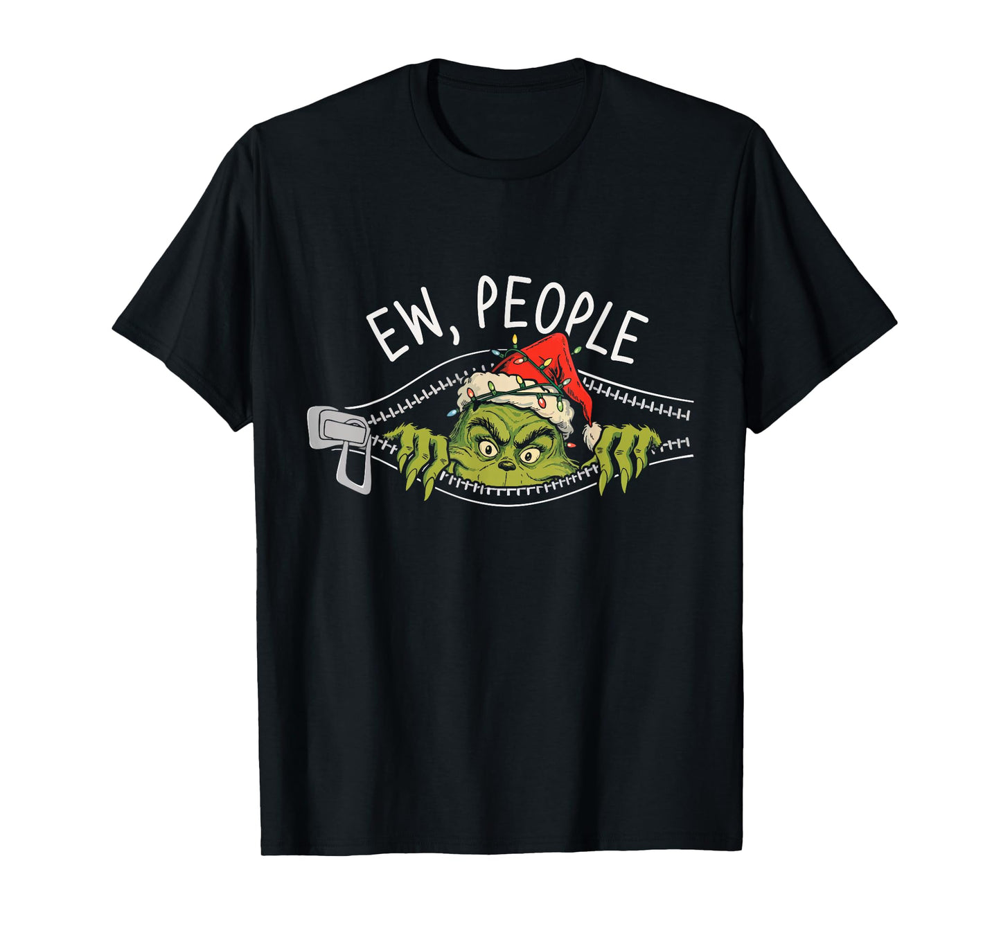 Ew People Xmas Funny Santa Sarcastic Anti Social Introvert T-Shirt