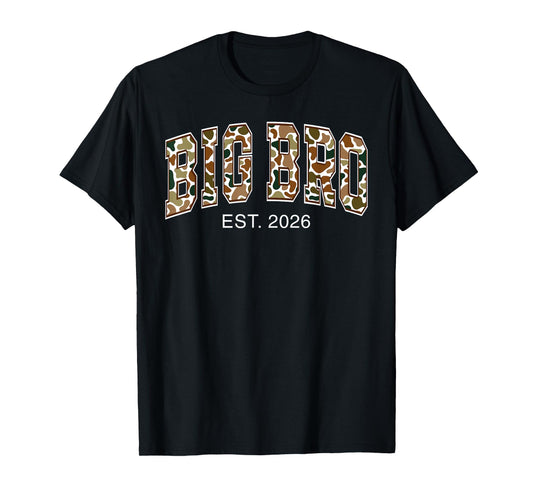 Big Bro Est 2026 New Big Brother Announcement Camo T-Shirt