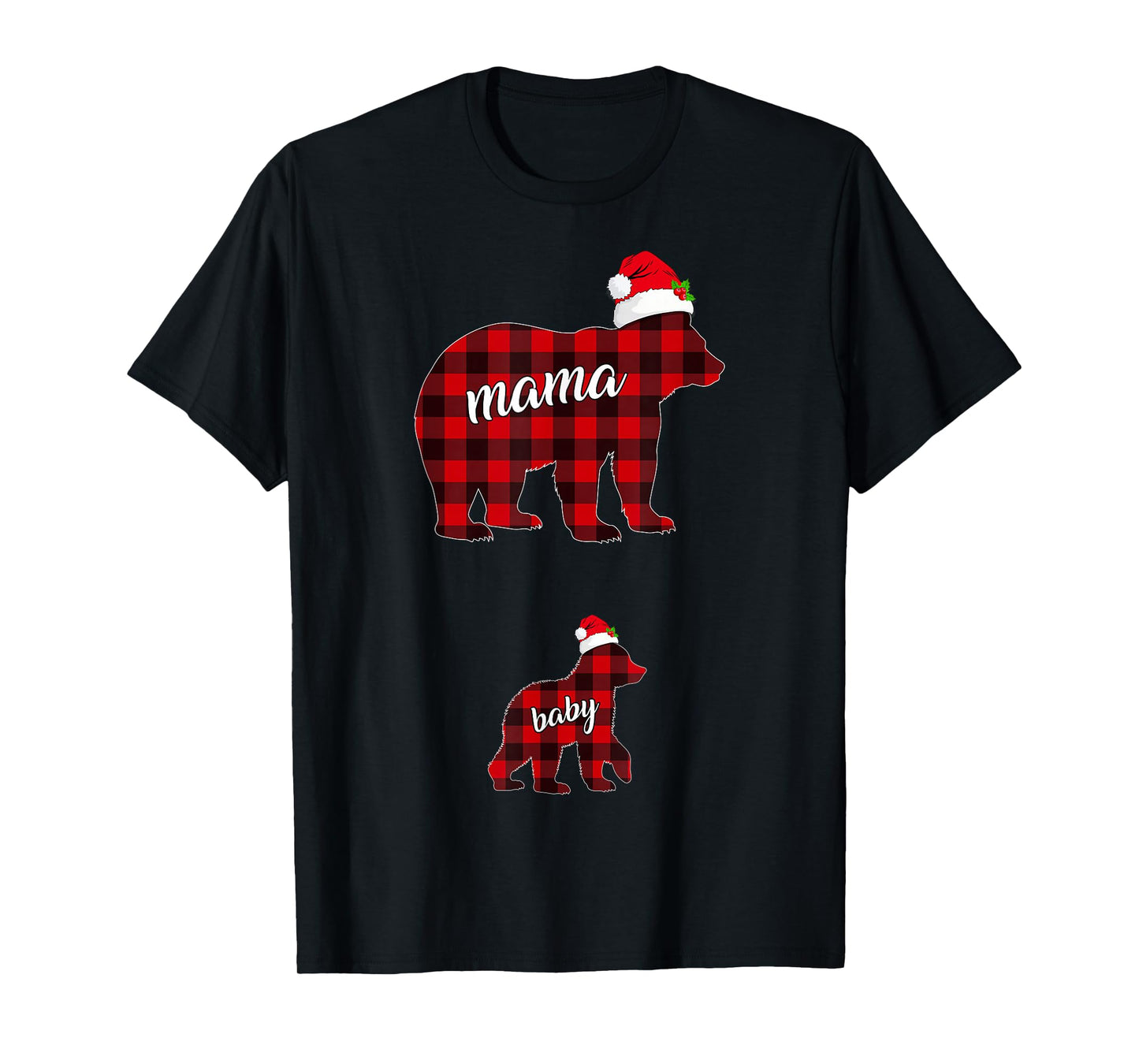 Pregnant Women Mom Mama Bear Pregnancy Christmas Pajamas T-Shirt