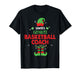 Santa's Favorite Basketball Coach Funny Elf Family Xmas T-Shirt