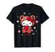 Hello Kitty Valentines Day Bear Costume Surrounded by Hearts T-Shirt