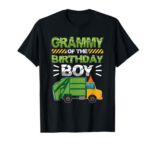 Grammy of The Birthday Boy Garbage Truck Birthday Family T-Shirt