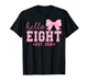 Hello Eight Est 2018 Coquette Bow 8th Birthday Girl T-Shirt
