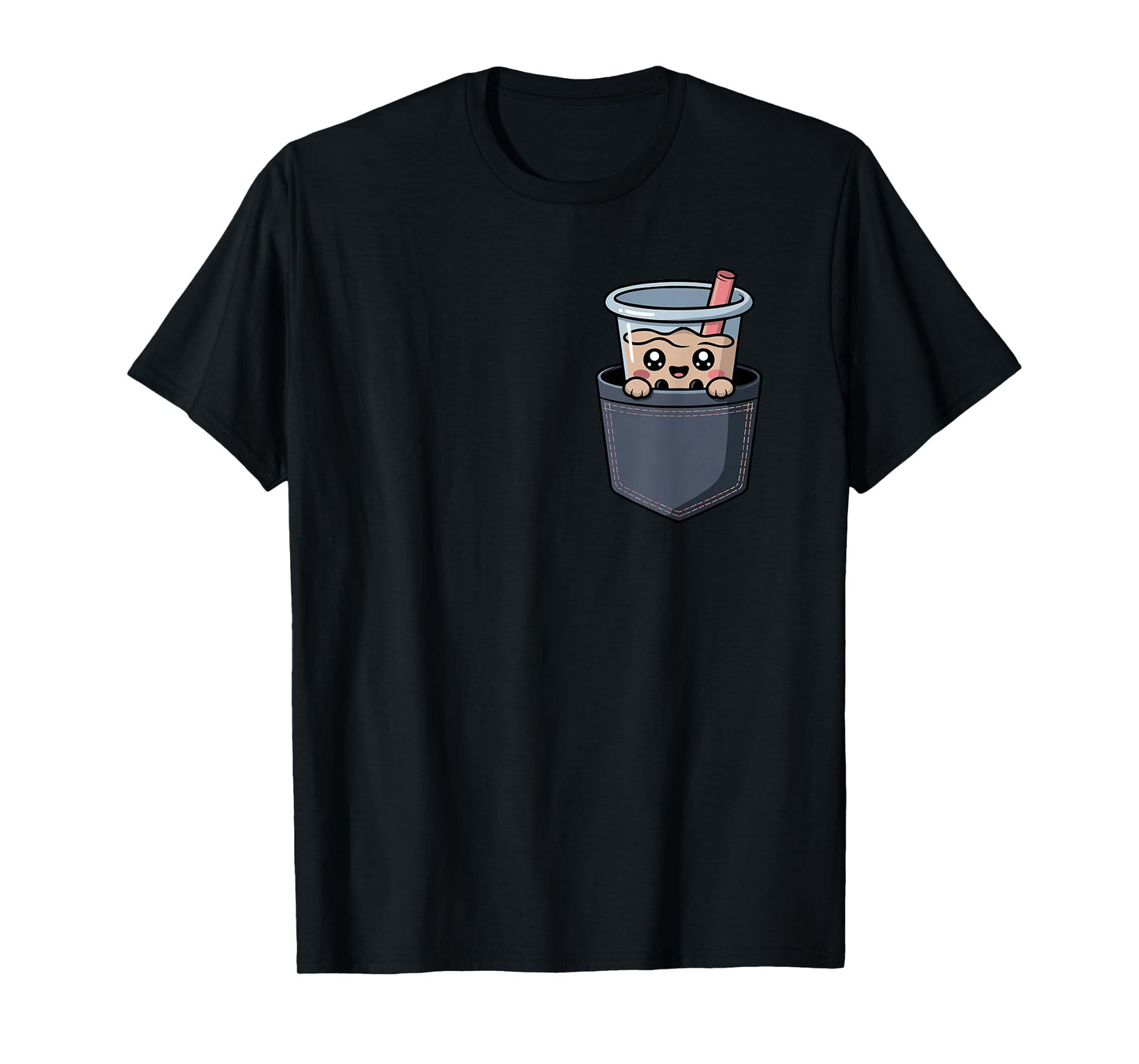Kawaii Pocket Boba Tea Halloween Costume Lazy Costume Kids T-Shirt