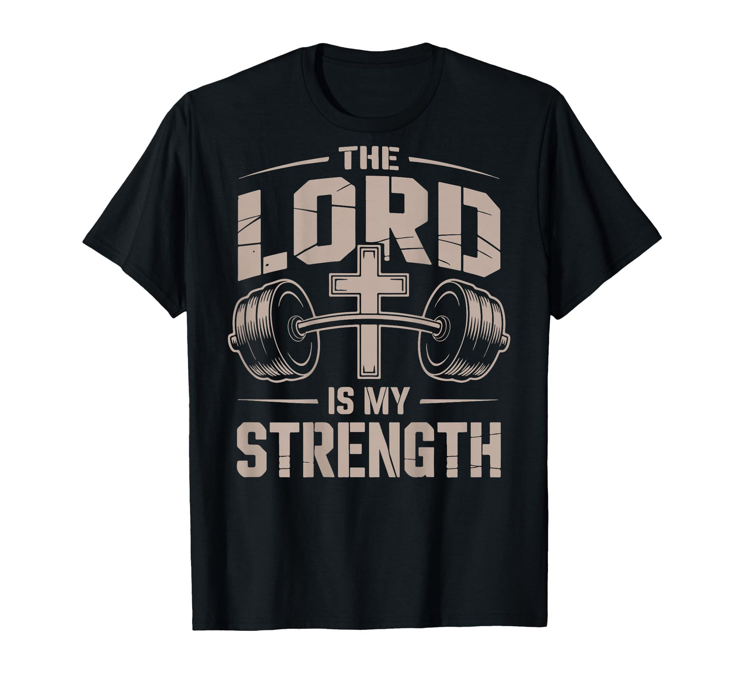 Christian Lifting The Lord is My Strength Jesus Workout Gym T-Shirt