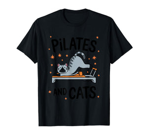 Pilates and Cats, Pilates Fitness and Cat Lover T-Shirt