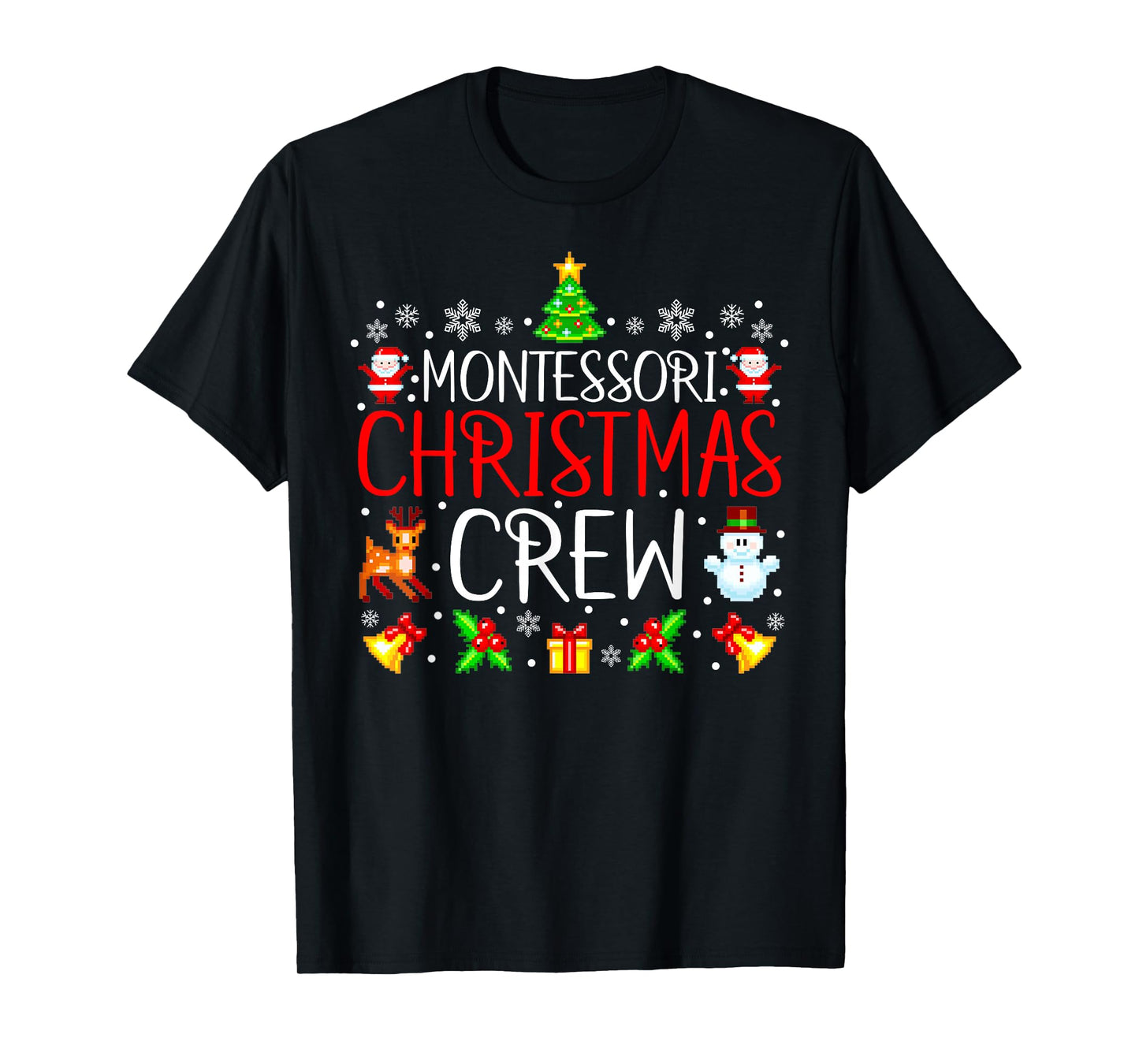 Montessori Christmas Crew Matching Xmas T-Shirt