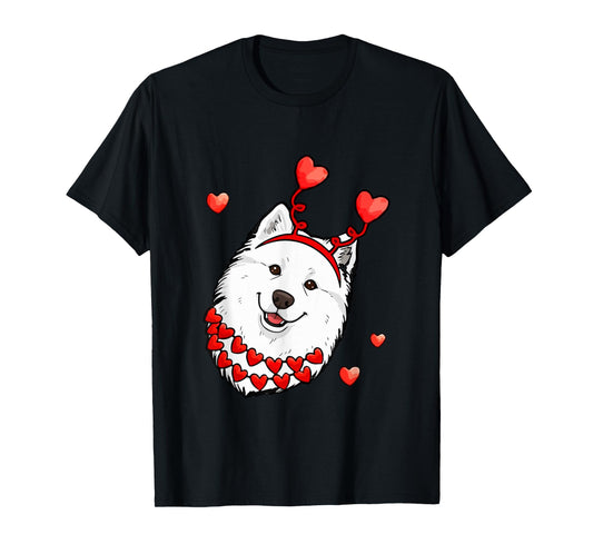 Samoyed Face Valentine's Day Matching Owner Family Kids T-Shirt