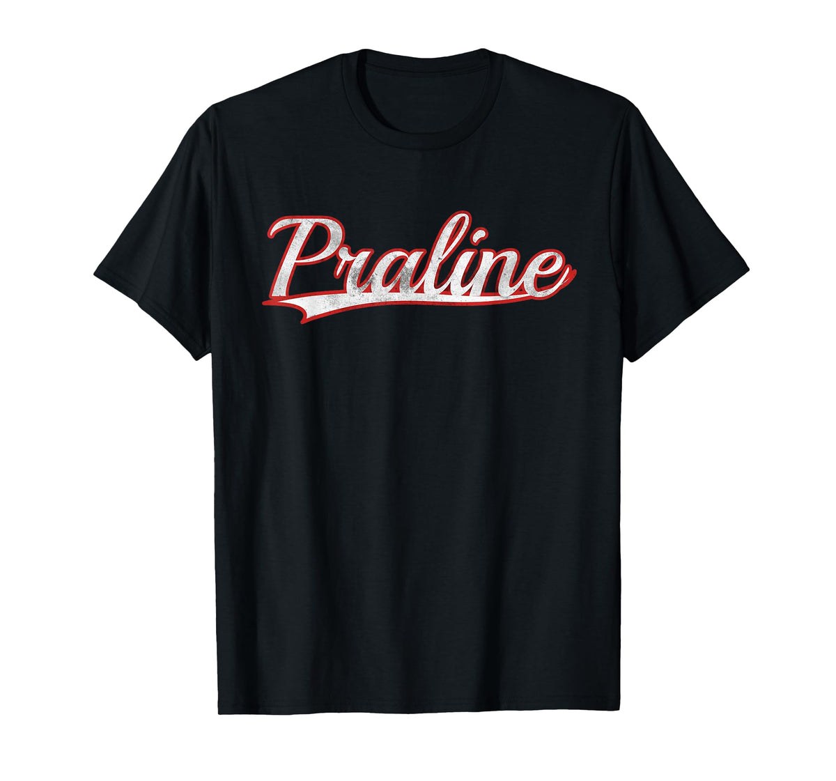 Praline Candy Dessert Vintage Varsity Distressed T-Shirt