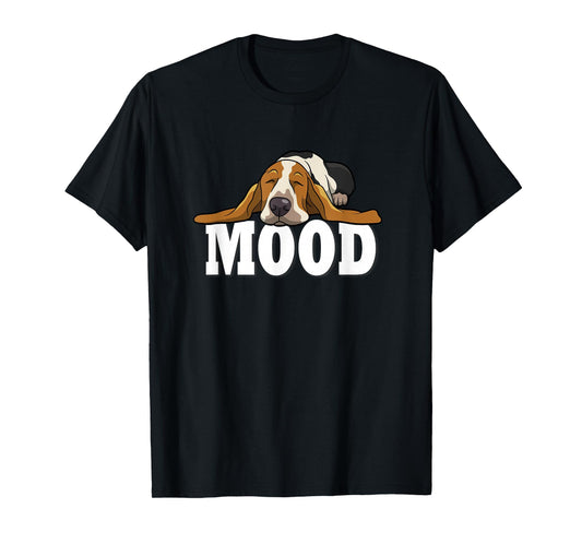 Sleeping Pajama Mood Basset Hound Lover T-Shirt