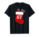 Six Seven Kids 67 Boys Girls 6 7 Christmas Stocking Xmas Tee T-Shirt